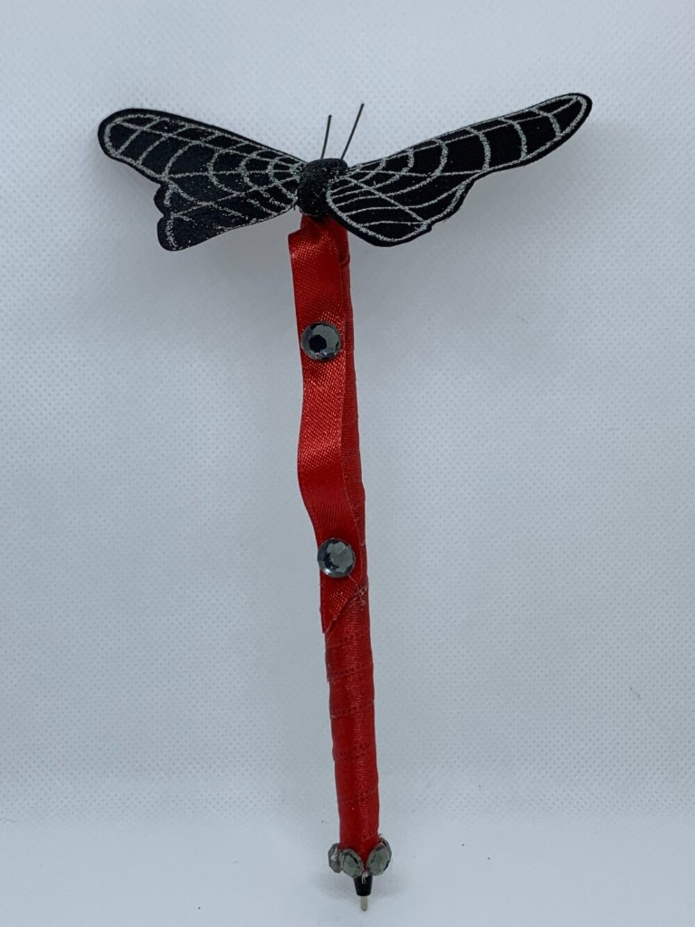 Black & Silver Spiderweb Butterfly Journal Writing Pen (SP14)